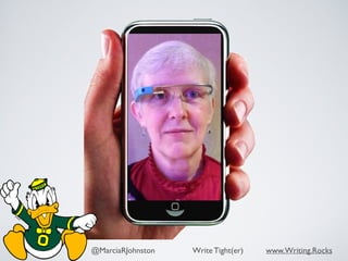 #ConfabMN @MarciaRJohnston Write Tight(er) www.Writing.Rocks
Think
this is
small?
 