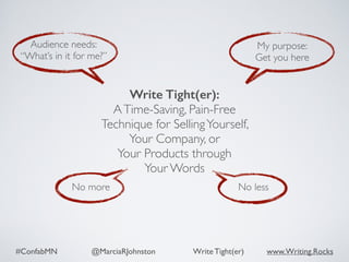 Write Tighter: Get to the Point and Save Millions