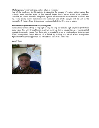 Write up on waste management flower garden