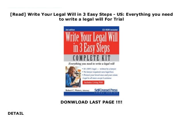 Read Write Your Legal Will In 3 Easy Steps Us Everything You Nee