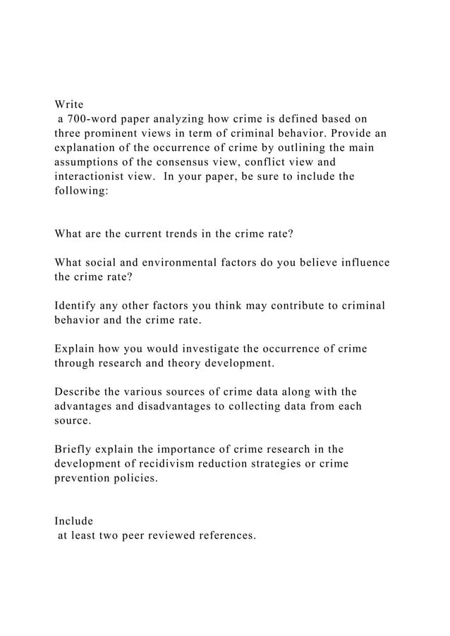Write A 700 word Paper Analyzing How Crime Is Defined Based On PDF write-a-700-word-paper-analyzing-how-crime-is-defined-based-on-pdf
