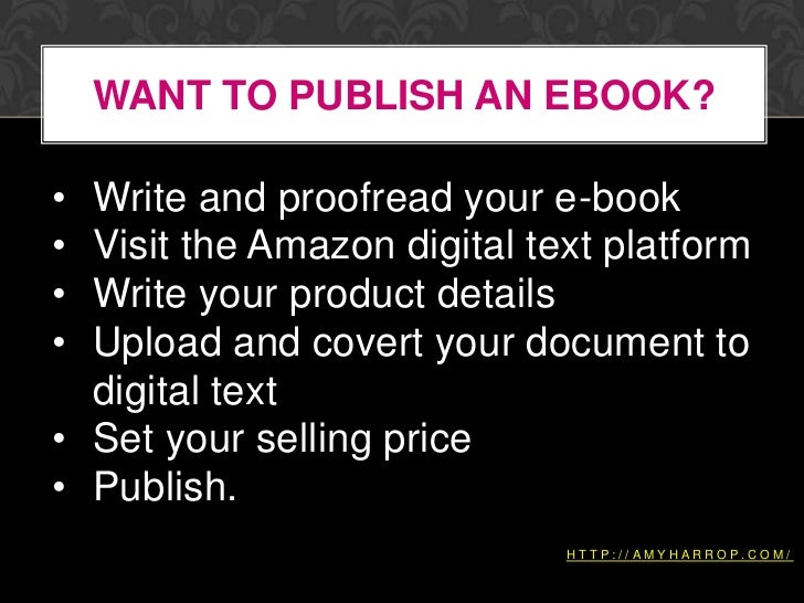 Write a how to book for amazon kindle in 8 easy steps