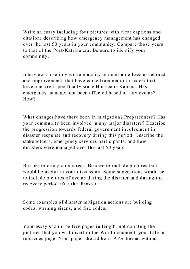 Write an essay including four pictures with clear captions and citat.…