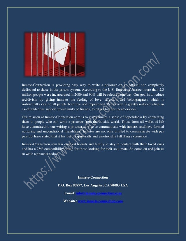 Write a prisoner hassle free way to keep in touch