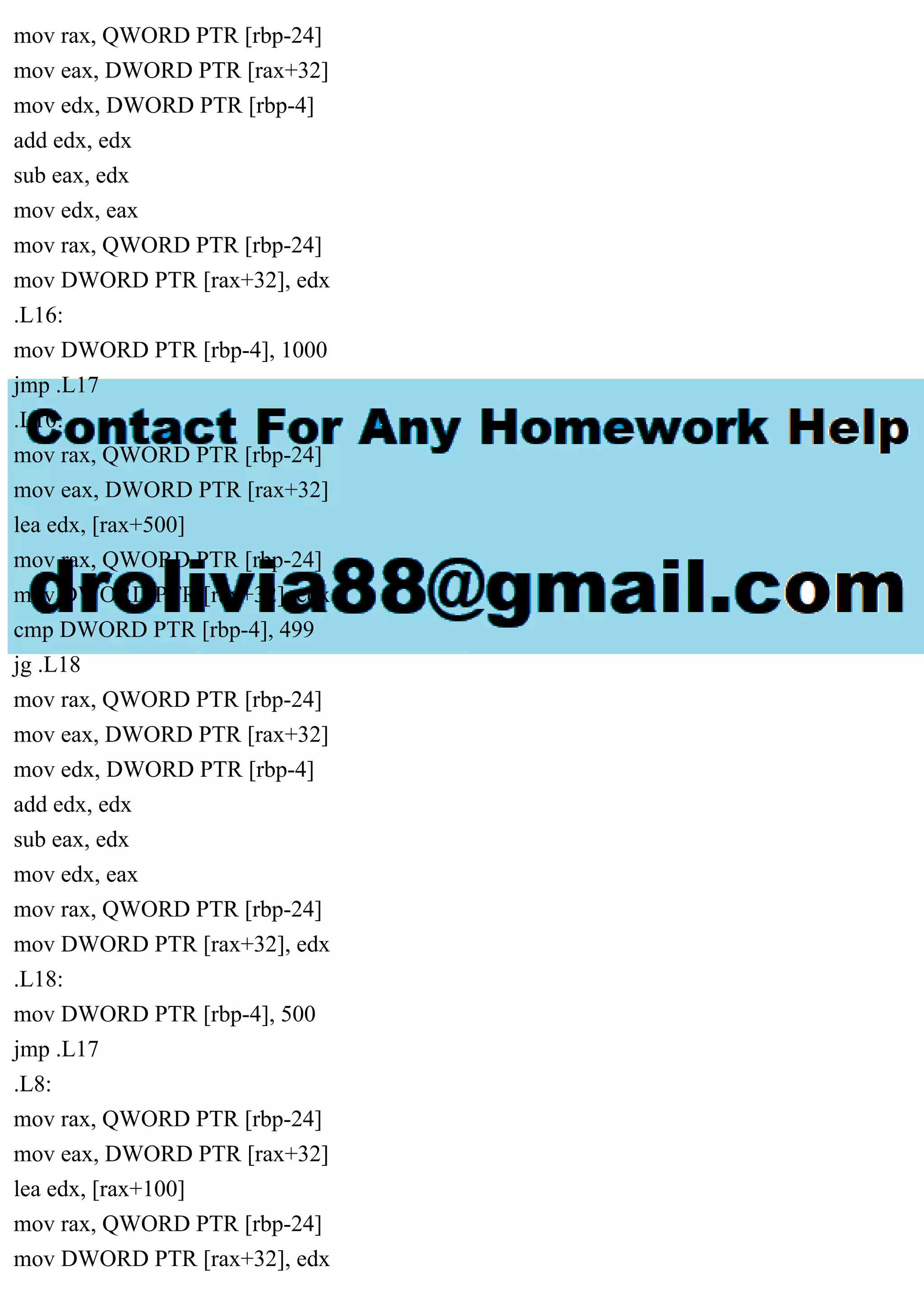 mov rax, QWORD PTR [rbp-24]
mov eax, DWORD PTR [rax+32]
mov edx, DWORD PTR [rbp-4]
add edx, edx
sub eax, edx
mov edx, eax
mov rax, QWORD PTR [rbp-24]
mov DWORD PTR [rax+32], edx
.L16:
mov DWORD PTR [rbp-4], 1000
jmp .L17
.L10:
mov rax, QWORD PTR [rbp-24]
mov eax, DWORD PTR [rax+32]
lea edx, [rax+500]
mov rax, QWORD PTR [rbp-24]
mov DWORD PTR [rax+32], edx
cmp DWORD PTR [rbp-4], 499
jg .L18
mov rax, QWORD PTR [rbp-24]
mov eax, DWORD PTR [rax+32]
mov edx, DWORD PTR [rbp-4]
add edx, edx
sub eax, edx
mov edx, eax
mov rax, QWORD PTR [rbp-24]
mov DWORD PTR [rax+32], edx
.L18:
mov DWORD PTR [rbp-4], 500
jmp .L17
.L8:
mov rax, QWORD PTR [rbp-24]
mov eax, DWORD PTR [rax+32]
lea edx, [rax+100]
mov rax, QWORD PTR [rbp-24]
mov DWORD PTR [rax+32], edx
 