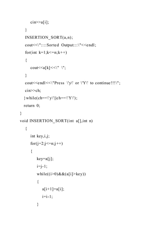 Write a program to implement and test the following sorting algorithm.docx