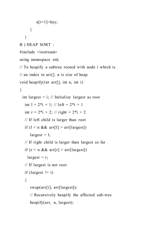 Write a program to implement and test the following sorting algorithm.docx