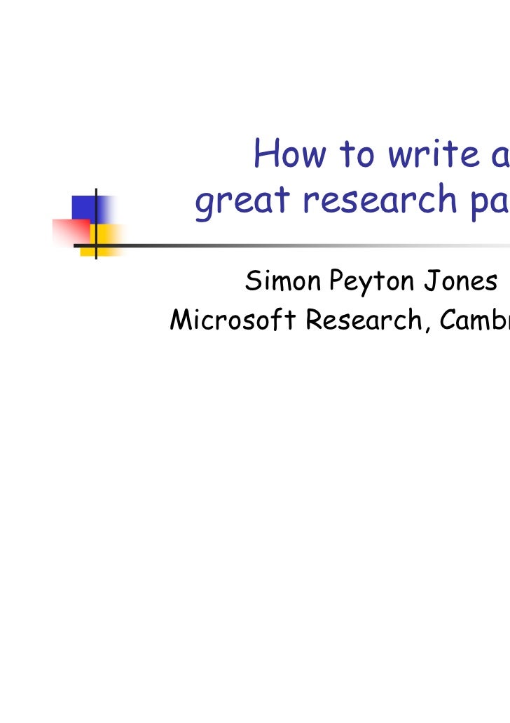 how to write a good research paper quickly