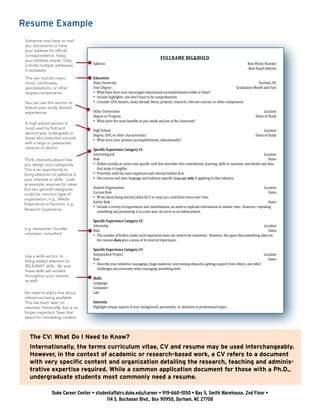 Writing a Resume PDF - Writing A Resume 2 320