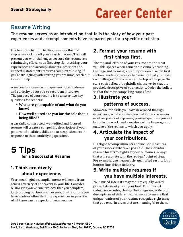 writing a resume accomplishments on a resume