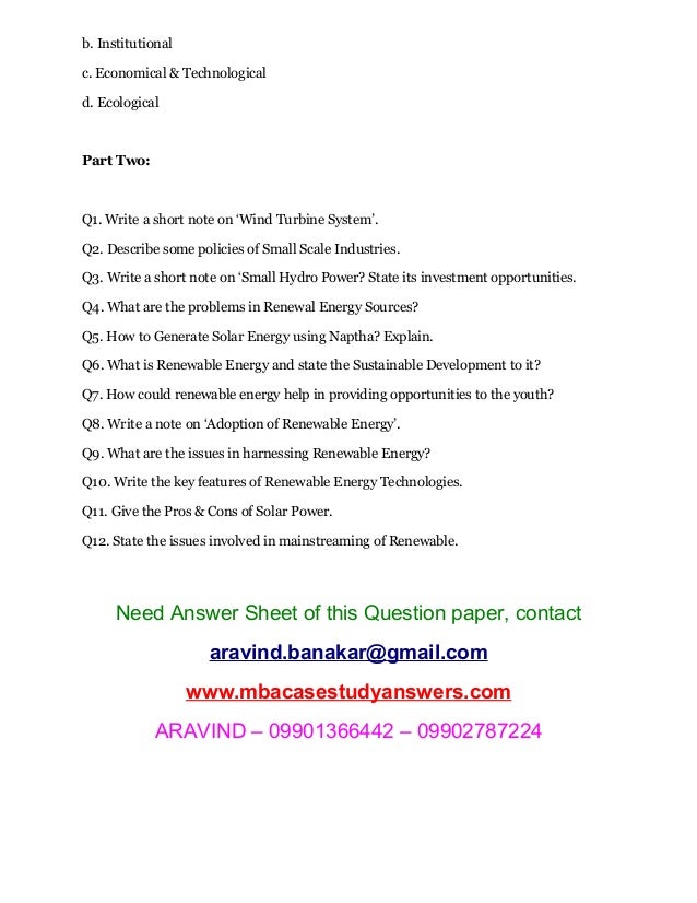 Renewable Energy Write A Short Note On wind Turbine System 