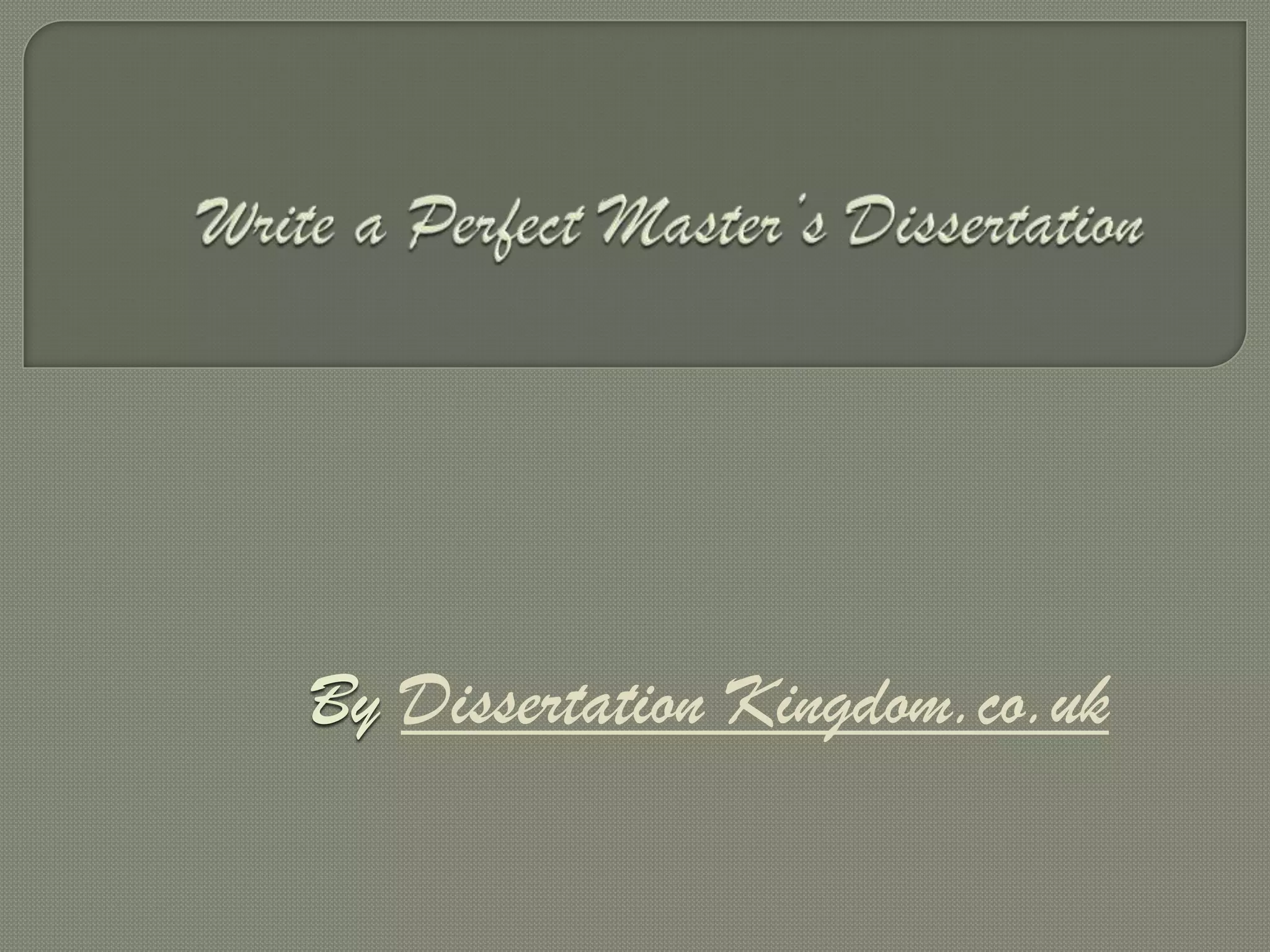 By Dissertation Kingdom.co.uk
 