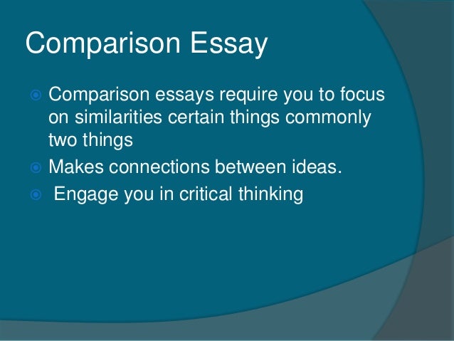 comparison essay ppt