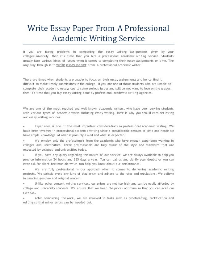 professional paper writing service