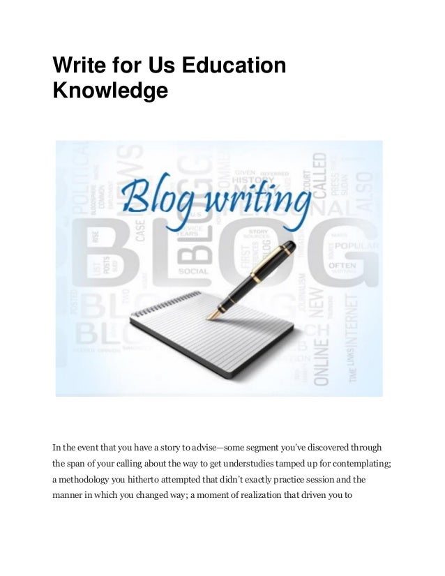 Education Blog Write For Us