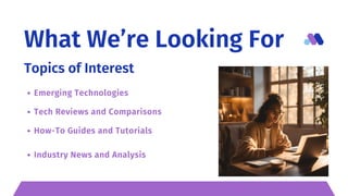 Write For Us + Technology | Techuniverses | PDF