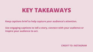 Write instagram captions that engage your audience | PDF