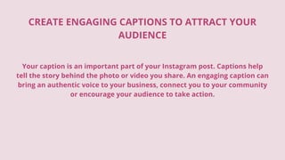 Write instagram captions that engage your audience | PDF