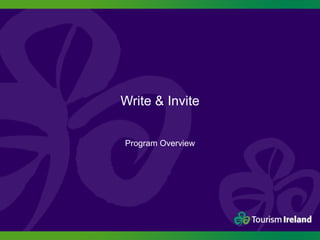 Write & Invite Program Overview 