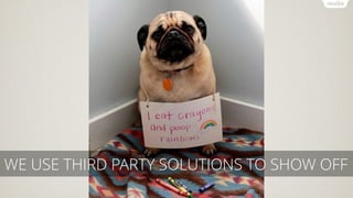 WE USE THIRD PARTY SOLUTIONS TO SHOW OFF
 