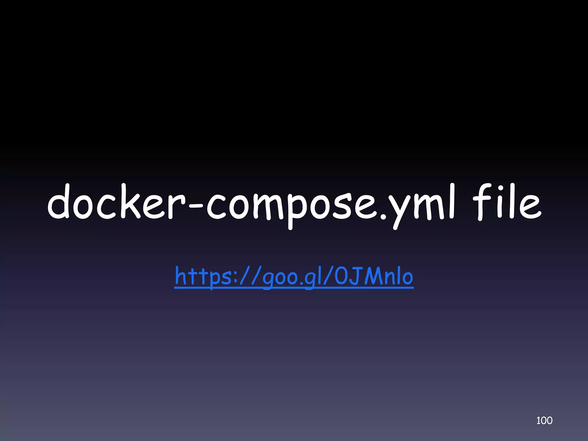 docker-compose.yml file https://goo.gl/0JMnlo 100 