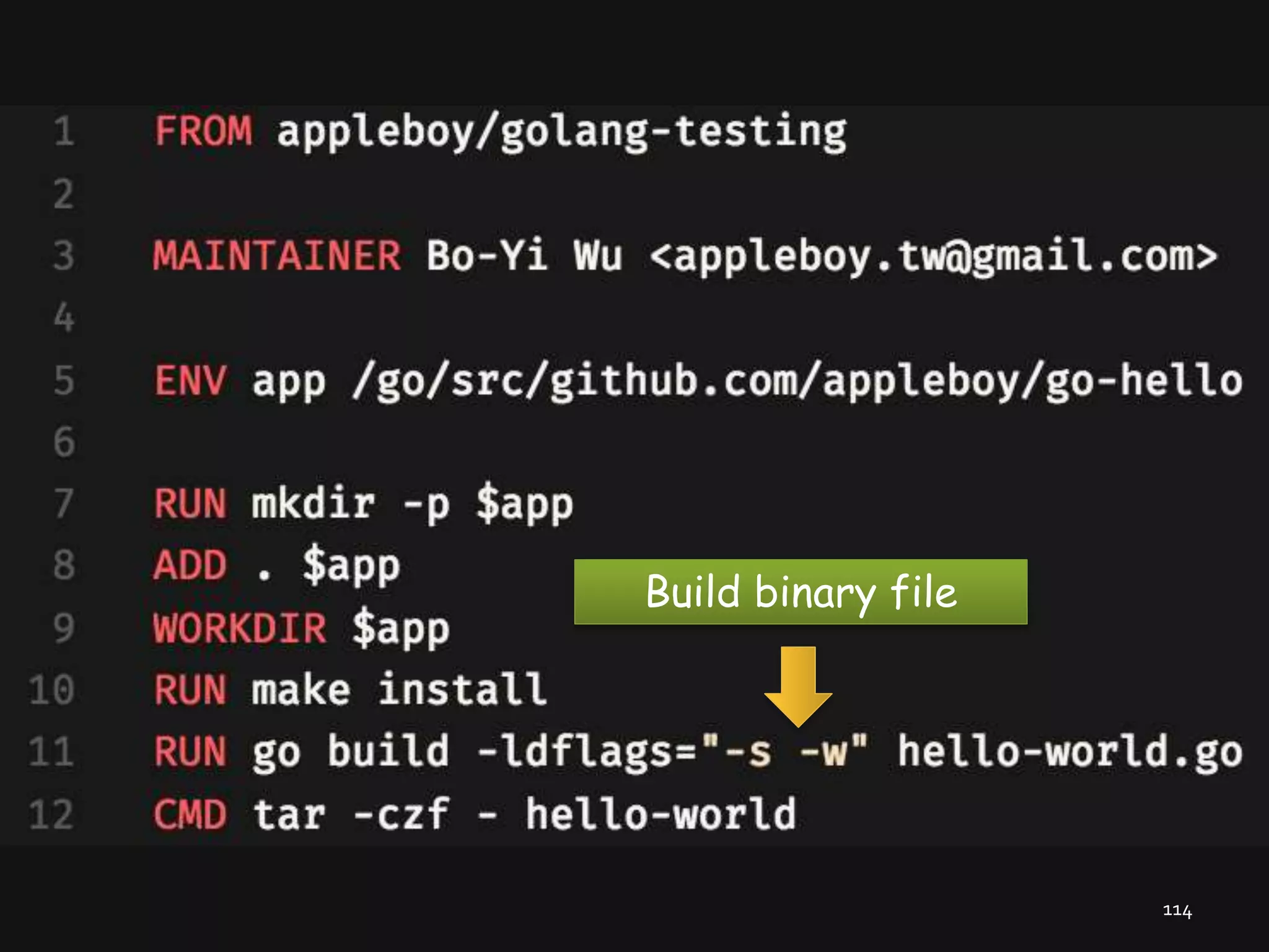 114 Build binary file 