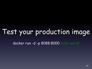Test your production image
docker run -d -p 8088:8000 hello-world
123
 