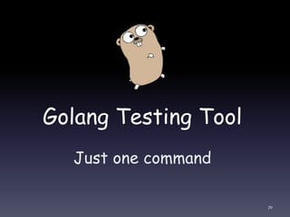Golang Testing Tool
Just one command
70
 