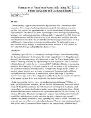 Writen report nanoshells | DOCX