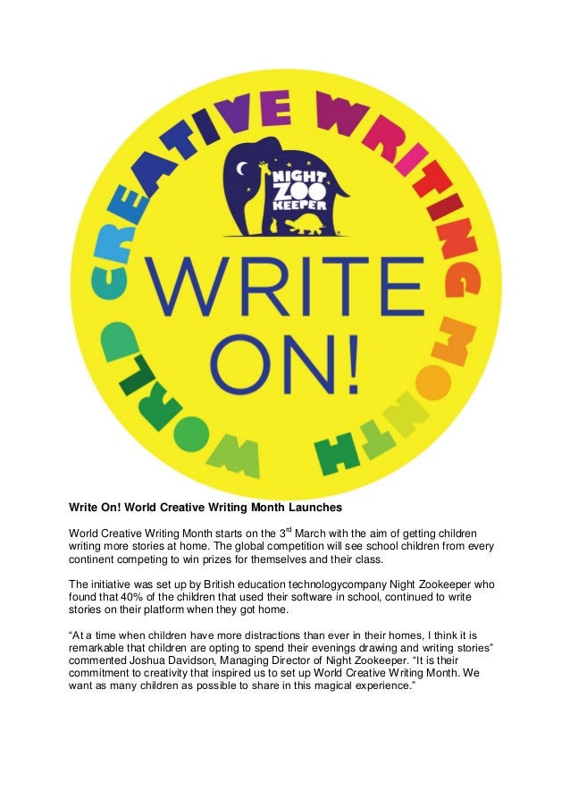 Creative writing month picture