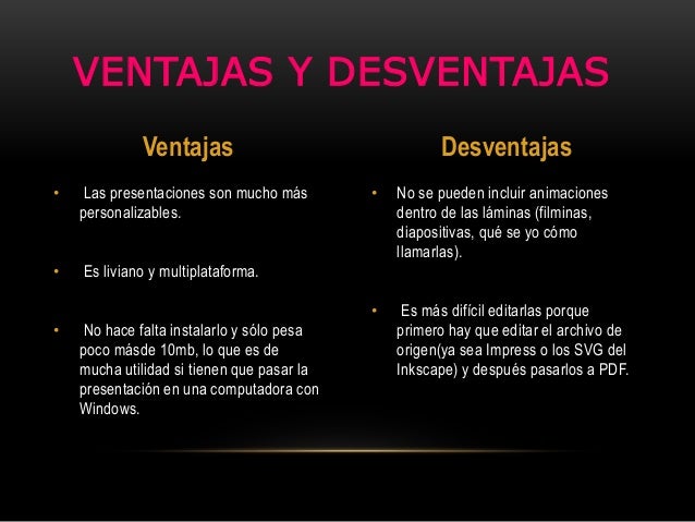Libreoffice Impress Ventajas Y Desventajas Libreoffice Impress Ventajas Y Desventajas