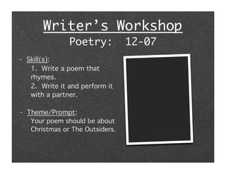 Writers Workshop