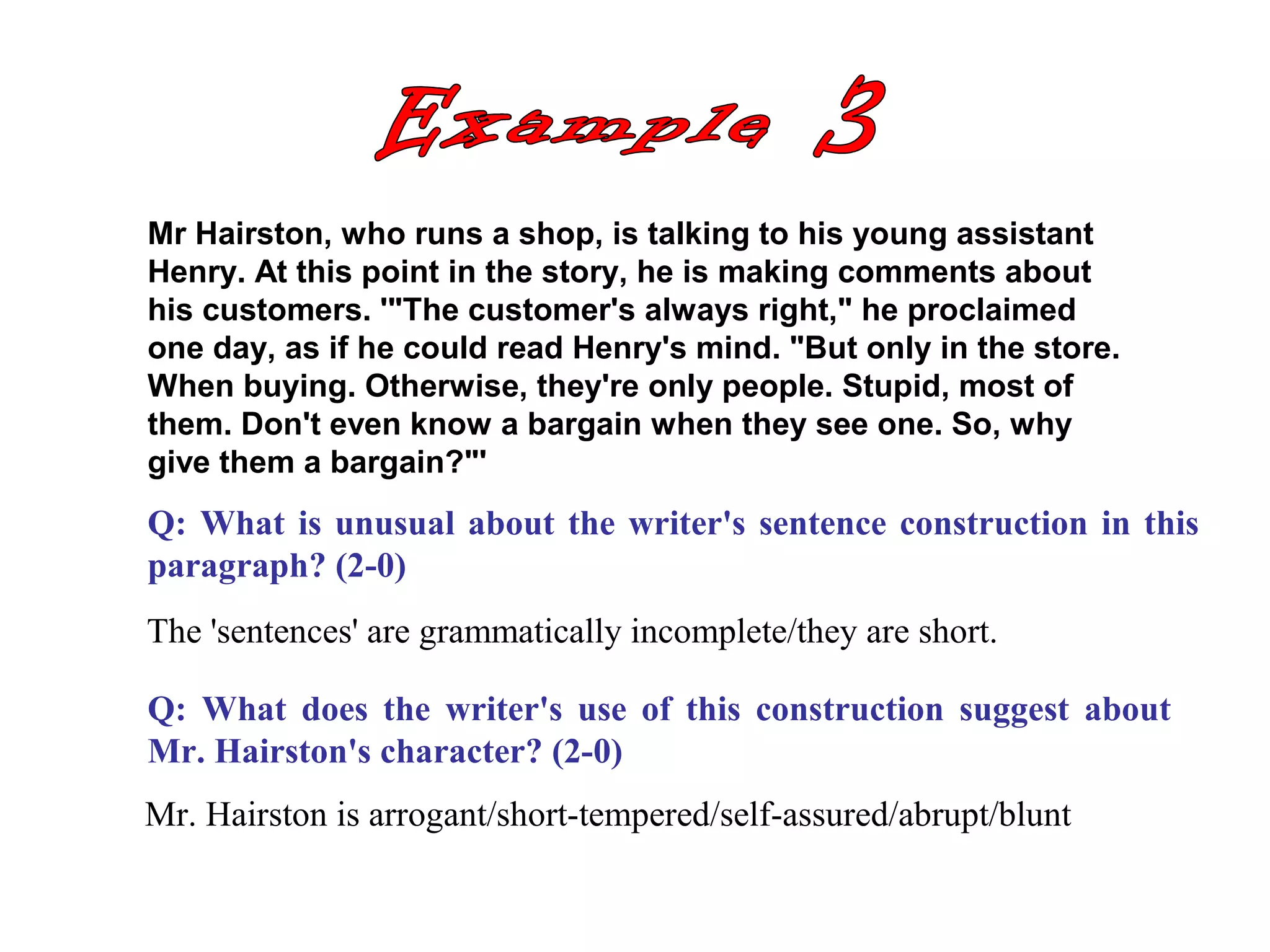 Writer's Craft Close Reading | PPT