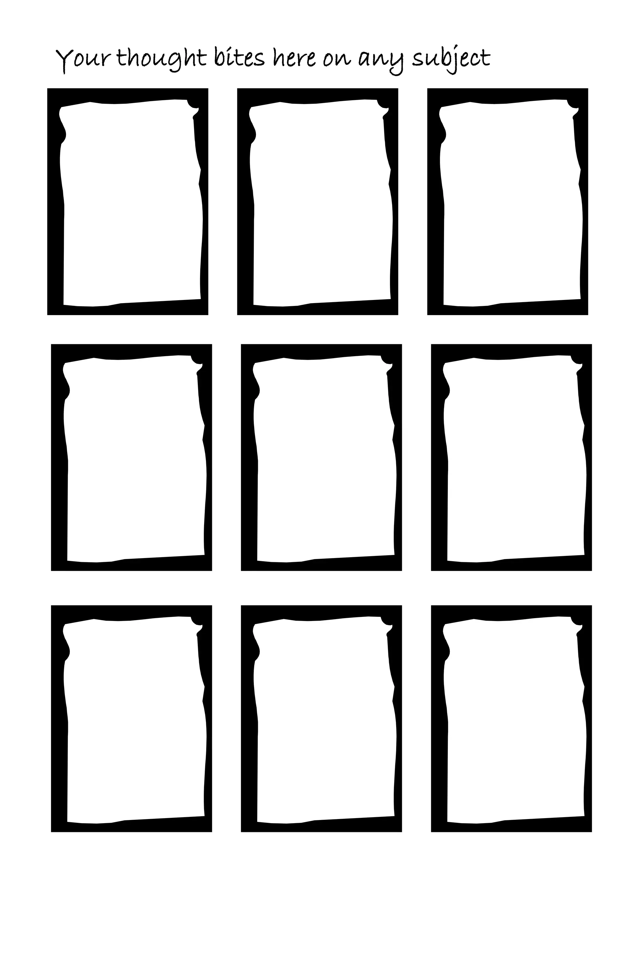 Your thought bites here on any subject
 