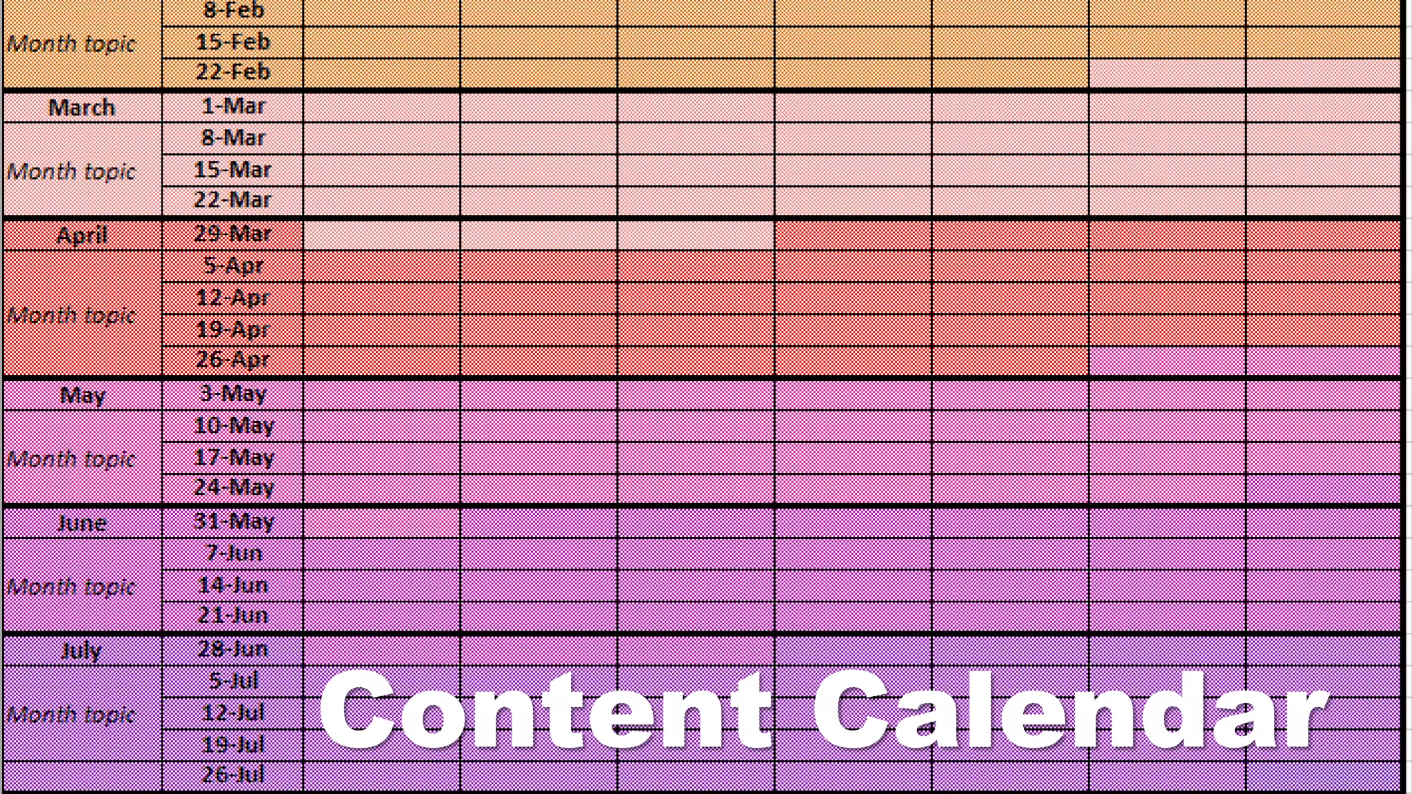 Content Calendar
 