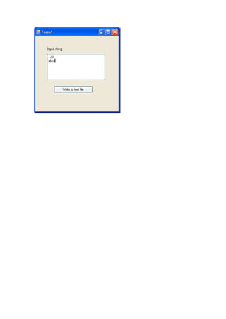 Write text file in c# | PDF