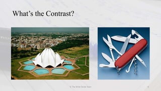 What’s the Contrast?
© The Write Stride Team 8
 