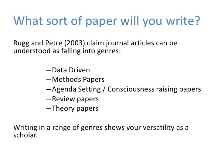 How to write a concept paper