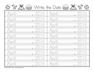 Write the Date
April////////,/2016 April////////,/2016
April////////,/2016 April////////,/2016
April////////,/2016 April////////,/2016
April////////,/2016 April////////,/2016
April////////,/2016 April////////,/2016
April////////,/2016 April////////,/2016
April////////,/2016 April////////,/2016
April////////,/2016 April////////,/2016
April////////,/2016 April////////,/2016
April////////,/2016 April////////,/2016
© Heidi Butkus 2016 www.heidisongs.com
 
