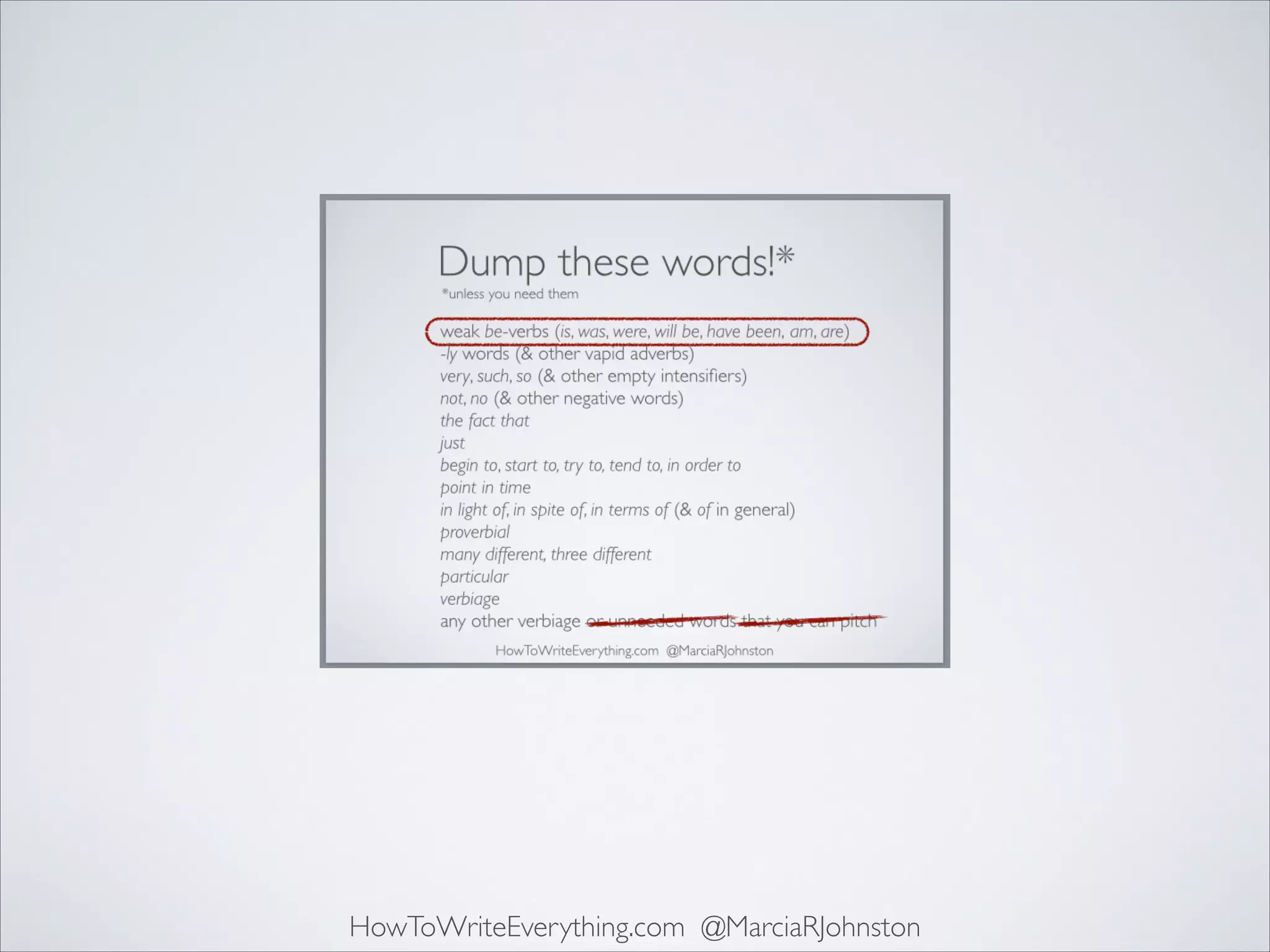 HowToWriteEverything.com @MarciaRJohnston

 