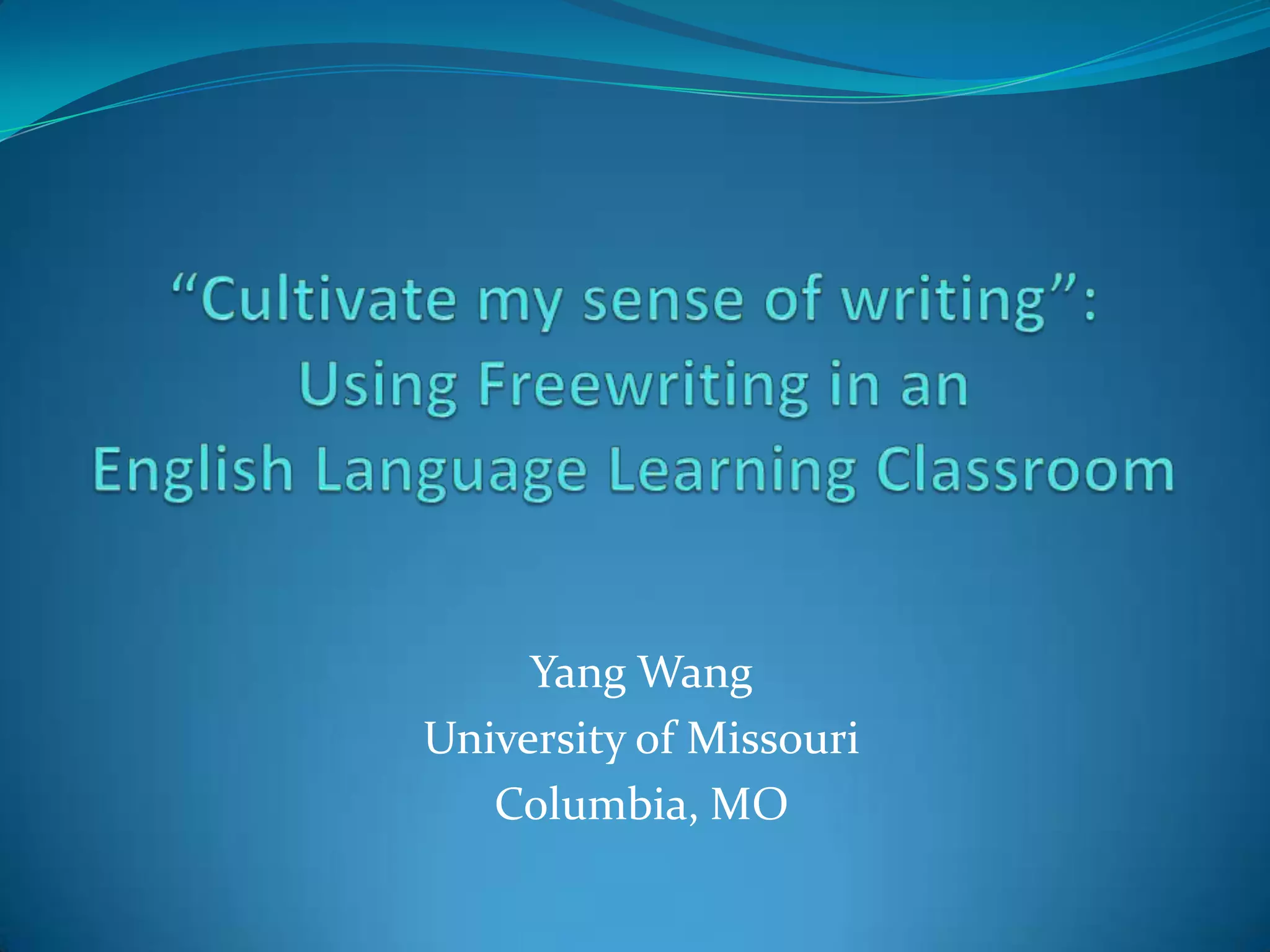 Yang Wang
University of Missouri
Columbia, MO

 