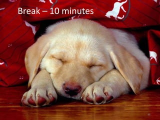 Break – 10 minutes




                     48
 