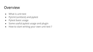 Write unit test from scratch | PPT