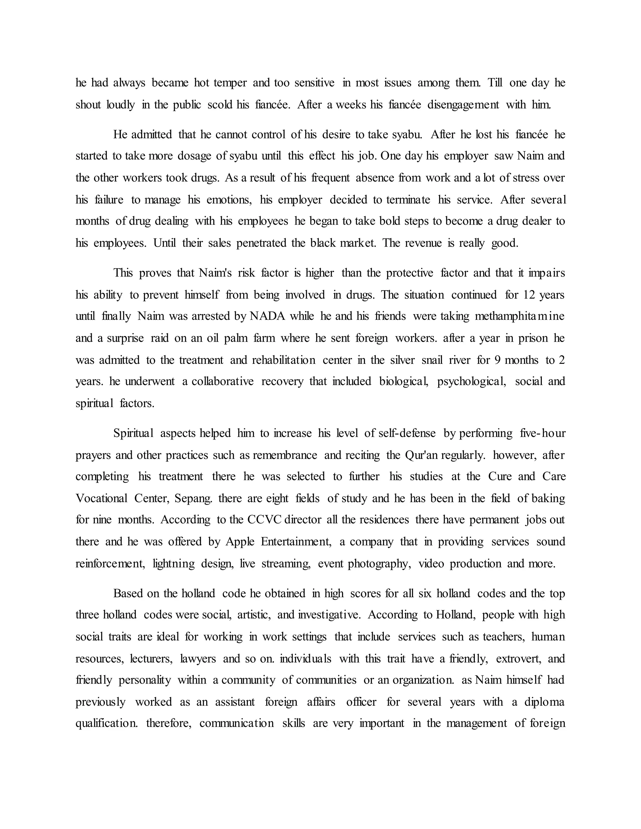 Write up case study career | DOCX