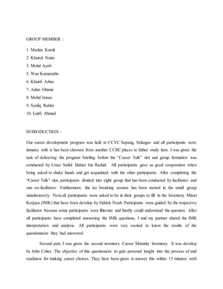 Write up case study career | DOCX