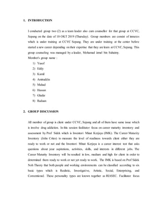 Write up case study career | DOCX