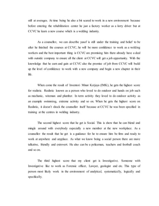 Write up case study career | DOCX