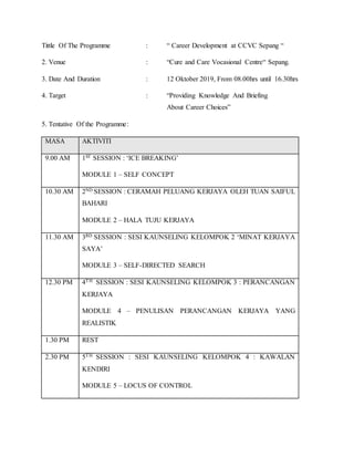 Write up case study career | DOCX