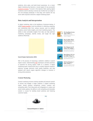 Top 7 Skills to Become a Digital Marketing Expert | PDF