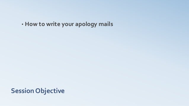 How to write apologize email
